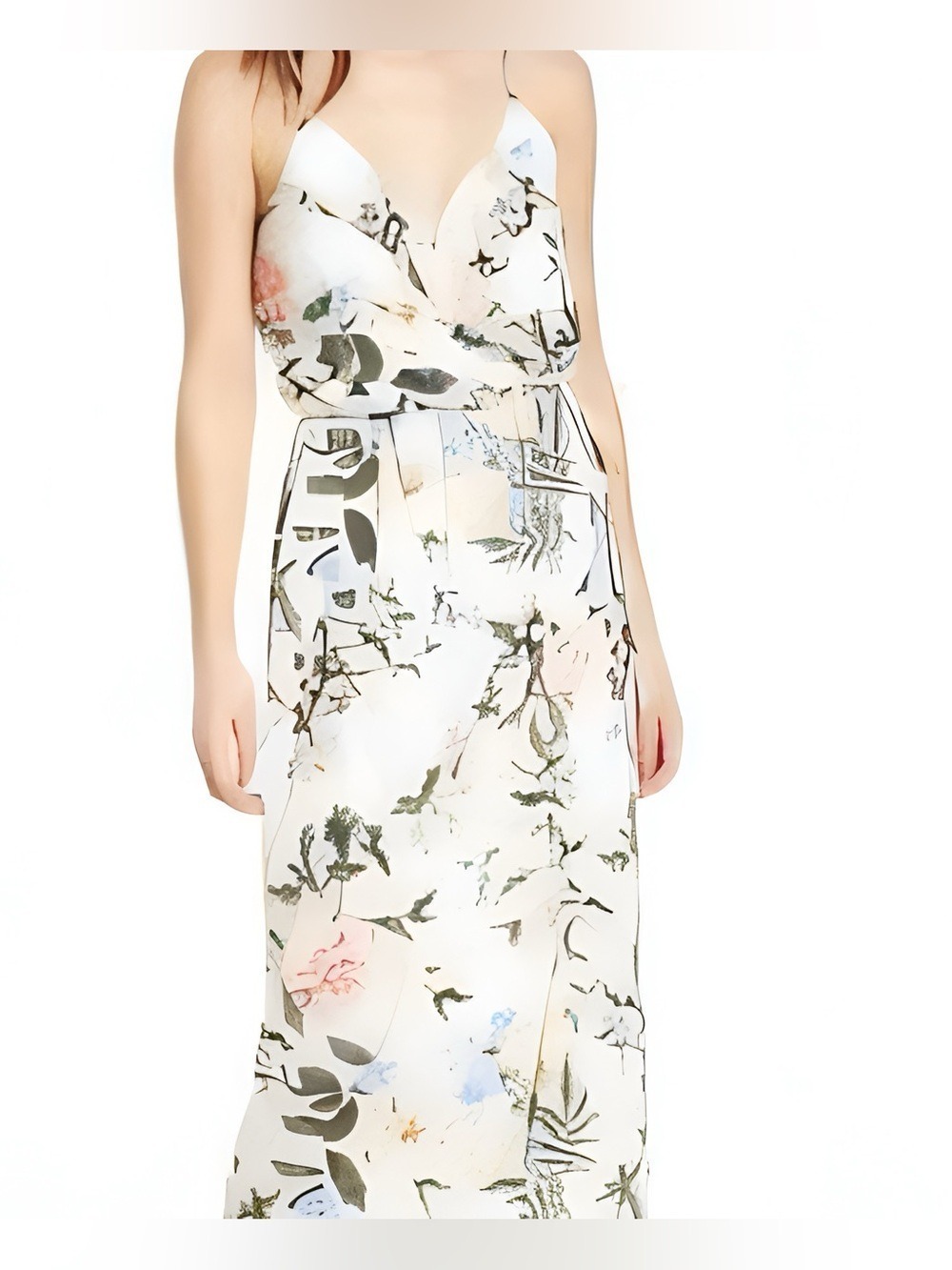 Everly Floral Maxi Dress Pastel Blooms Large